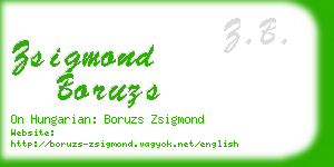 zsigmond boruzs business card